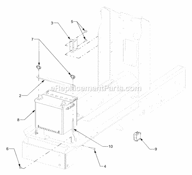 Battery And Electrical Diagram and Parts List for 7284 54AD74H-710, 54AT74H-710 Cub Cadet Lawn Tractor
